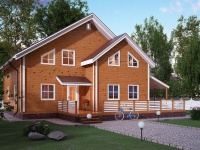 Каркасный дом 10х11 | Полутороэтажные деревянные дома и коттеджи с террасой