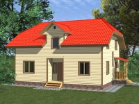 Каркасный дом 9х11 | Полутороэтажные деревянные дома и коттеджи 9х11